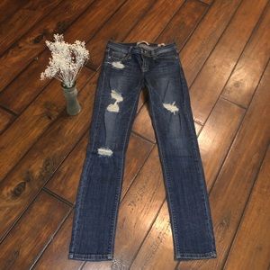 Distressed jeans